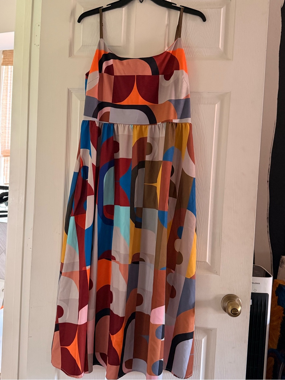 Colorblock Geometric Maxi Dress - Multi